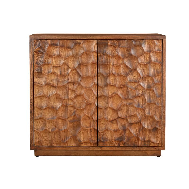 Lydia Contemporary Hardwood Storage Sideboard by Sevita - 38" W x 18" D x 34" H