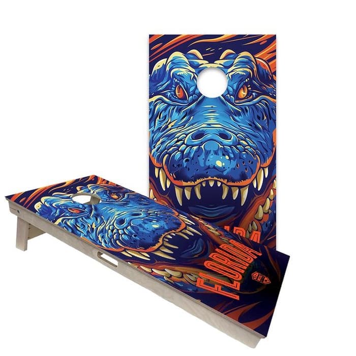 Florida Gators Regulation 2x4 Cornhole Board Set - Backyard - Include Carrying Case
