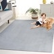 preview thumbnail 80 of 92, SAFAVIEH Faux Rabbit Fur Machine Washable Slip Resistant Nanami Rug 2' x 3' - Silver - Rectangle