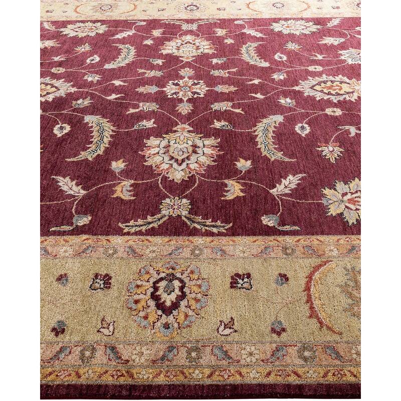 Oushak One-of-a-Kind Hand-Knotted Area Rug - Red, 9' 2" x 12' 3" - 9' 2" x 12' 3"