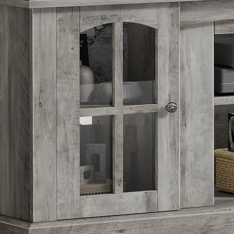 Moasis 58" Highboy TV Stand Farmhouse Entertainment Center Media Console for TV up to 65" - 58 inches