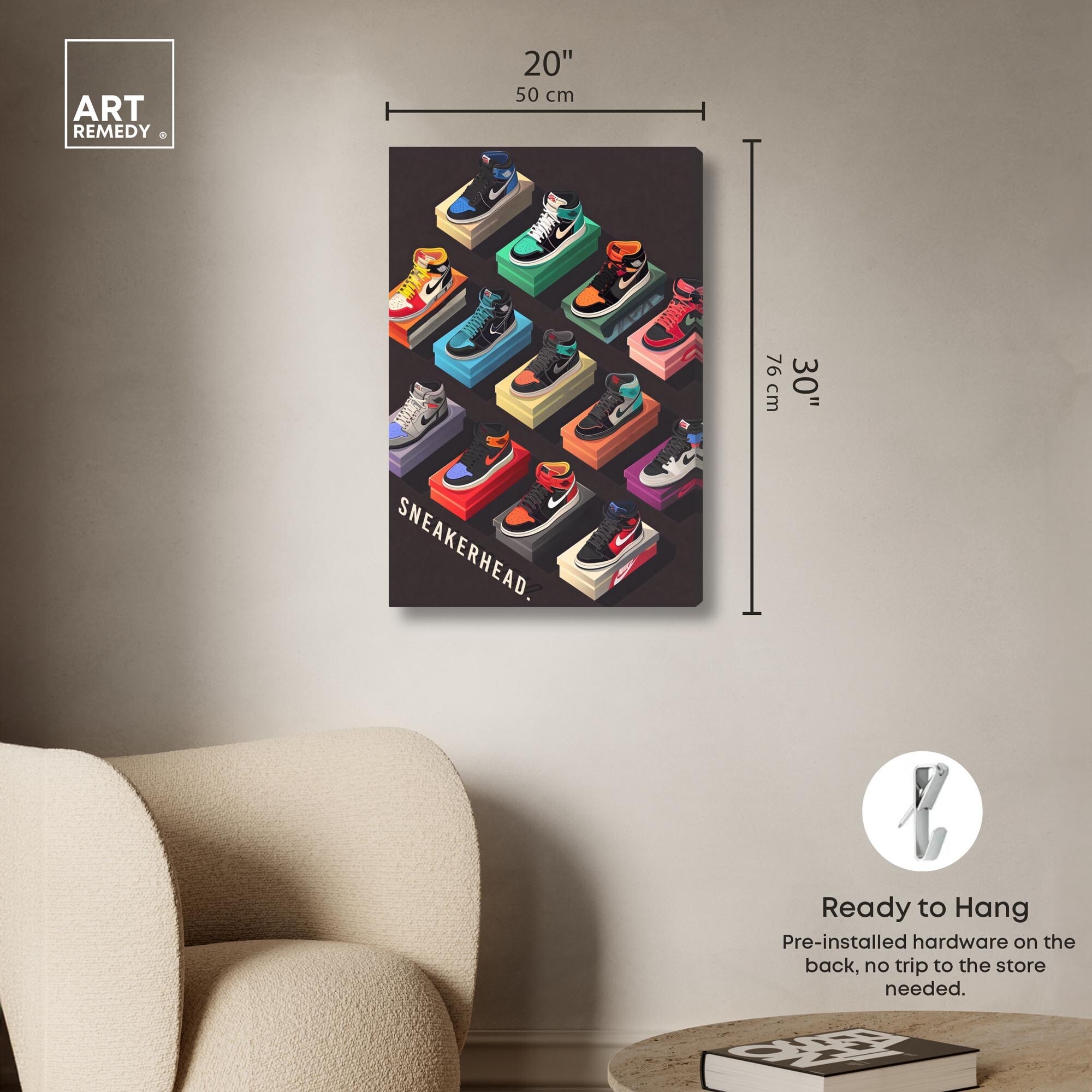Sneaker Collection Dreams Canvas by Art Remedy, Gallery Wrapped