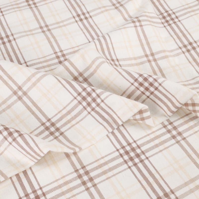 Superior Plaid Flannel Cotton Farmhouse Sheet Set