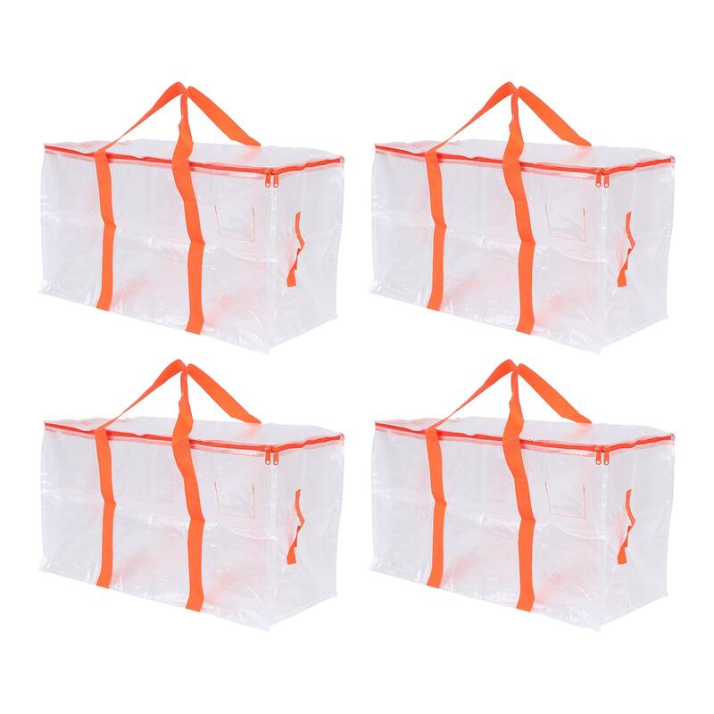 4 Packs Clothes Storage,Foldable Storage Bags,Moving Bags for Comforters,Closet Organizers and Storage with Handles 27*14*15in