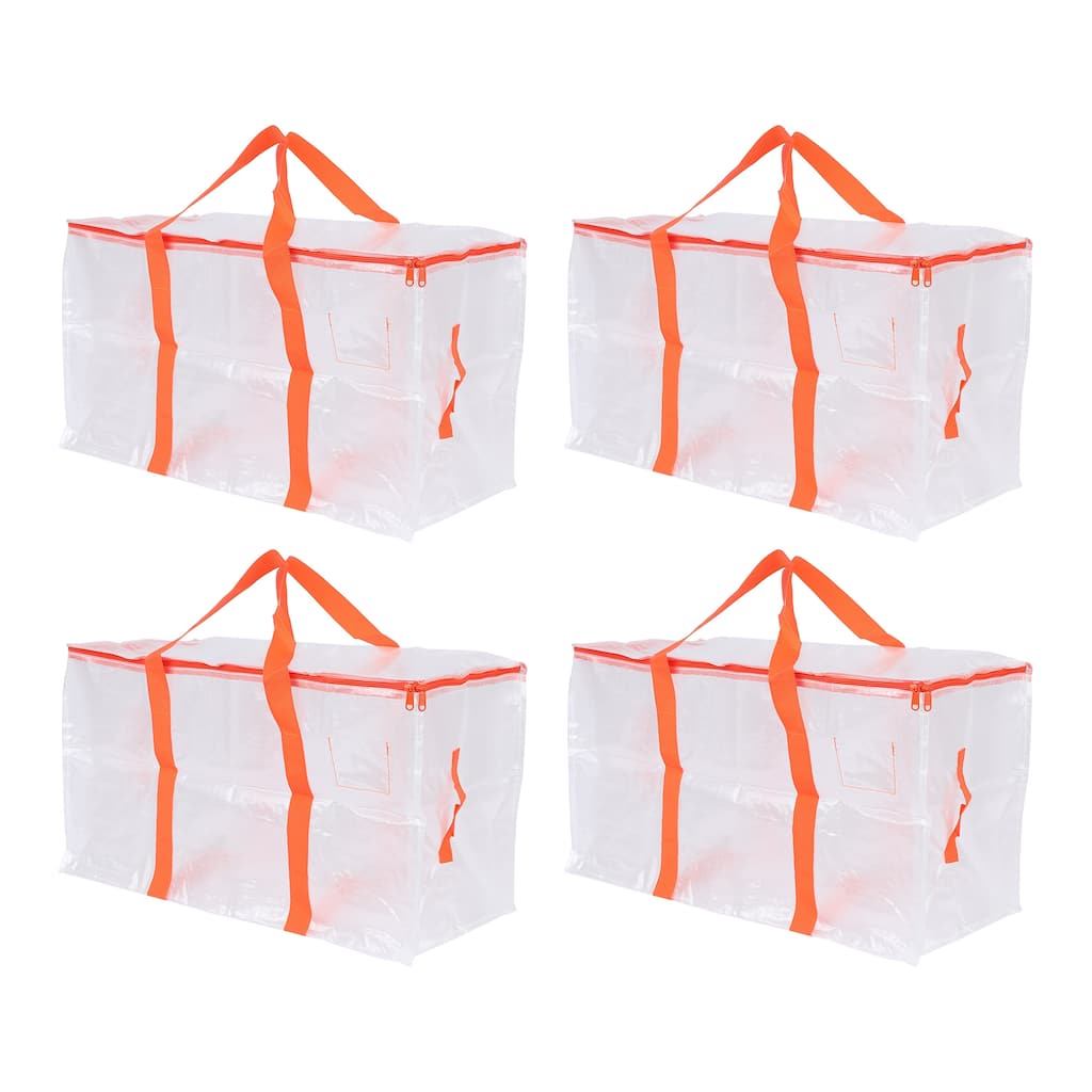 4 Packs Clothes Storage,Foldable Storage Bags,Moving Bags for Comforters,Closet Organizers and Storage with Handles 27*14*15in