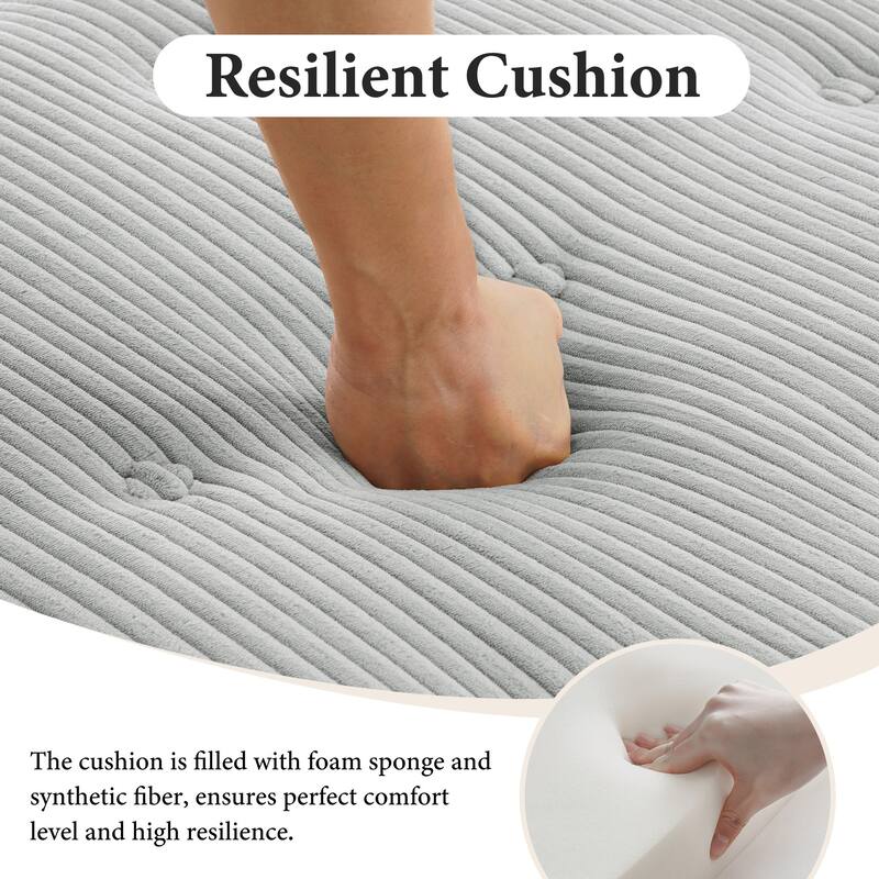 32.57" W Upholstered Corduroy Armless Accent Chair