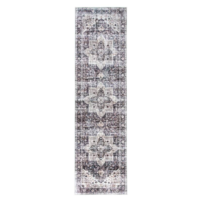 World Rug Gallery Distressed Traditional Machine Washable Area Rug