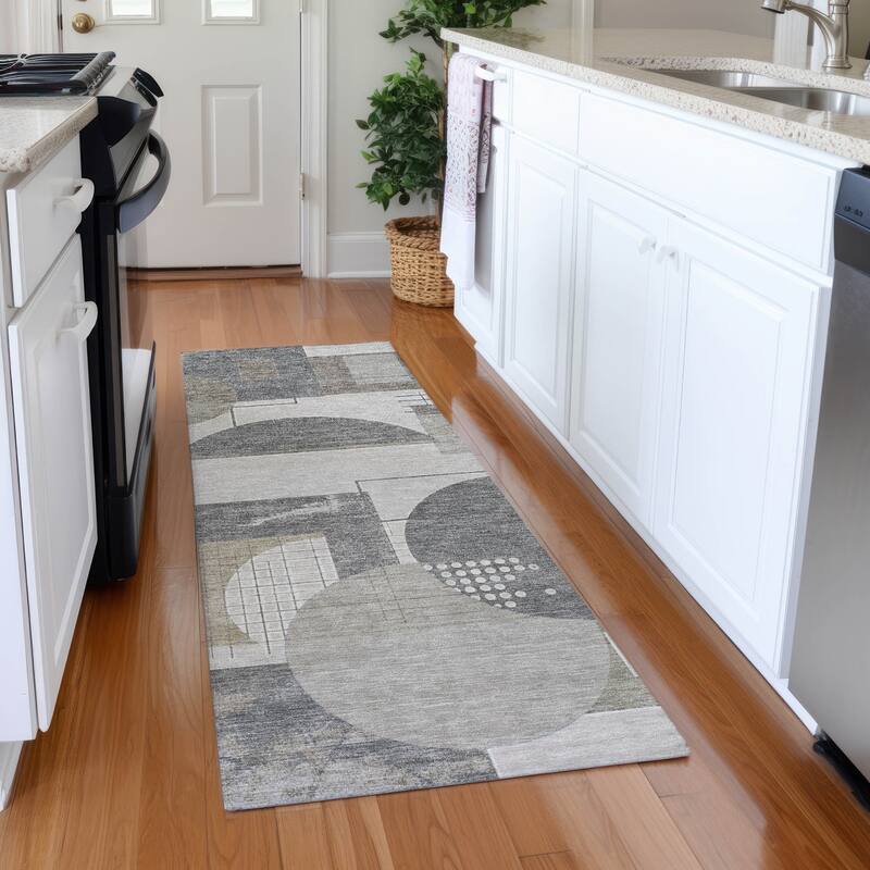 Premium Washable Super Soft Contemporary Mayfield Rug - Beige - 2'3" x 7'6"