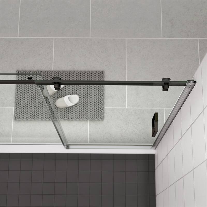 Bathroom Glass Shower Sliding Door with 5/16" Tempered Glass