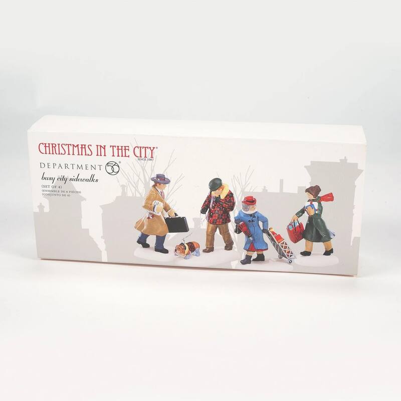 Department 56 Christmas In The City Busy City Sidewalks - Set of 4 - 56.58955