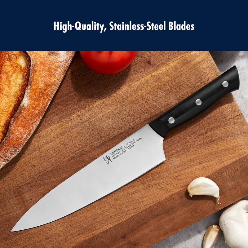 HENCKELS Dynamic Self-Sharpening Knife Block Set - Brown