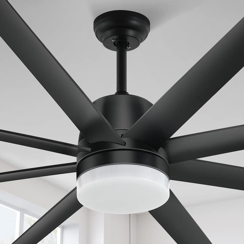 Moasis 60-inch 8 Blades Ceiling Fans with Lights and Remote,Dimmable LED 3 Color - 60"