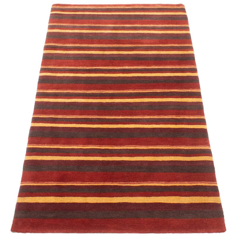 ECARPETGALLERY Hand-knotted Opulence Red Wool Rug - 3'3 x 6'7