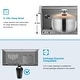 preview thumbnail 4 of 47, CB HOME Gold Kitchen Sink, 32" Rose Gold Undermount Kitchen Sink, Black Single Bowl Stainless Steel Kitchen Sink 16 Gauge