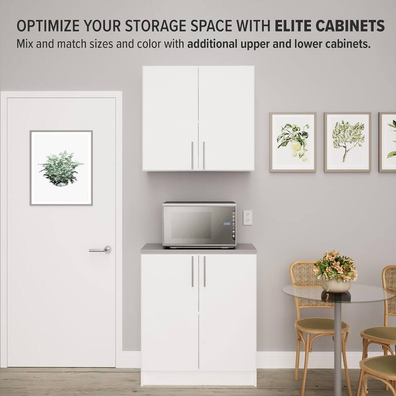 Prepac Elite Home Storage 16 in Deep Base Cabinet - 32" W x 35.75" H x 18" D
