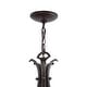 preview thumbnail 8 of 10, Monrovia 3 Light Bronze Teardrop Candle Pendant - 11.25-in W x 24-in H x 11.25-in D