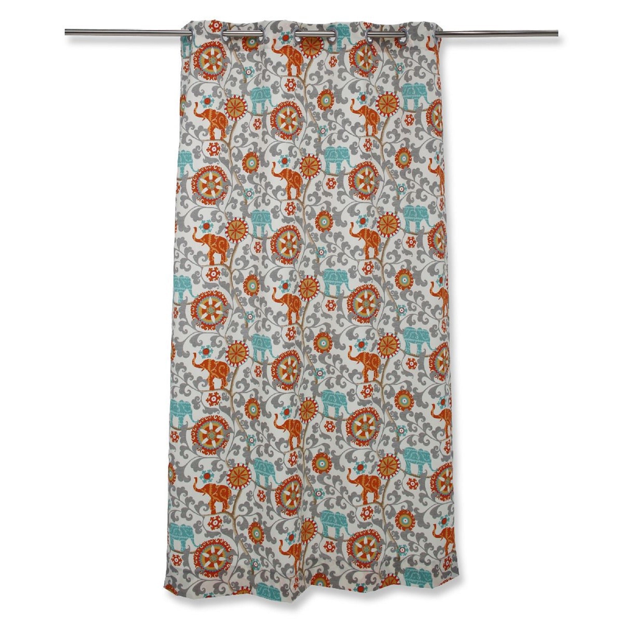 Shop 82 Gray And Blue Suzani Patterned Decorative Outdoor Drapery