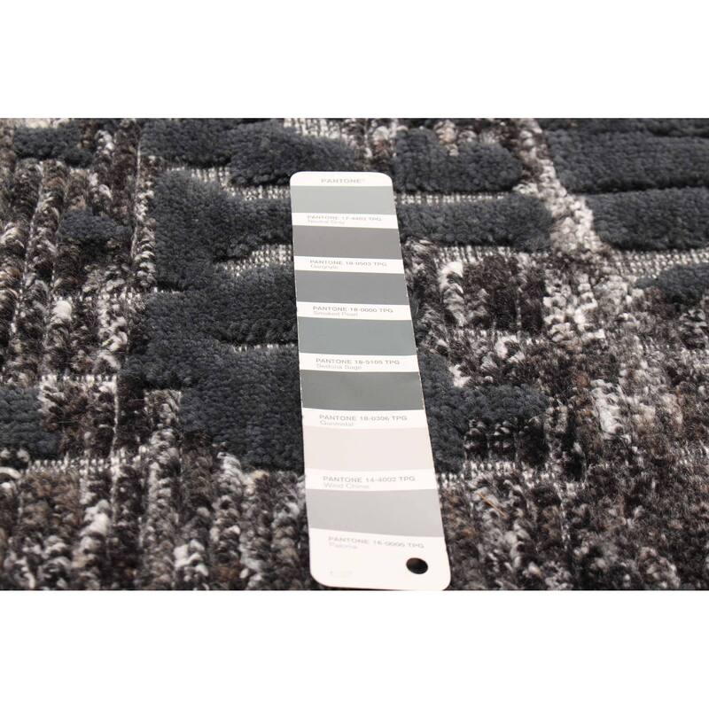 ECARPETGALLERY Hand-knotted Tangier Grey Wool Rug - 9'1 x 6'0