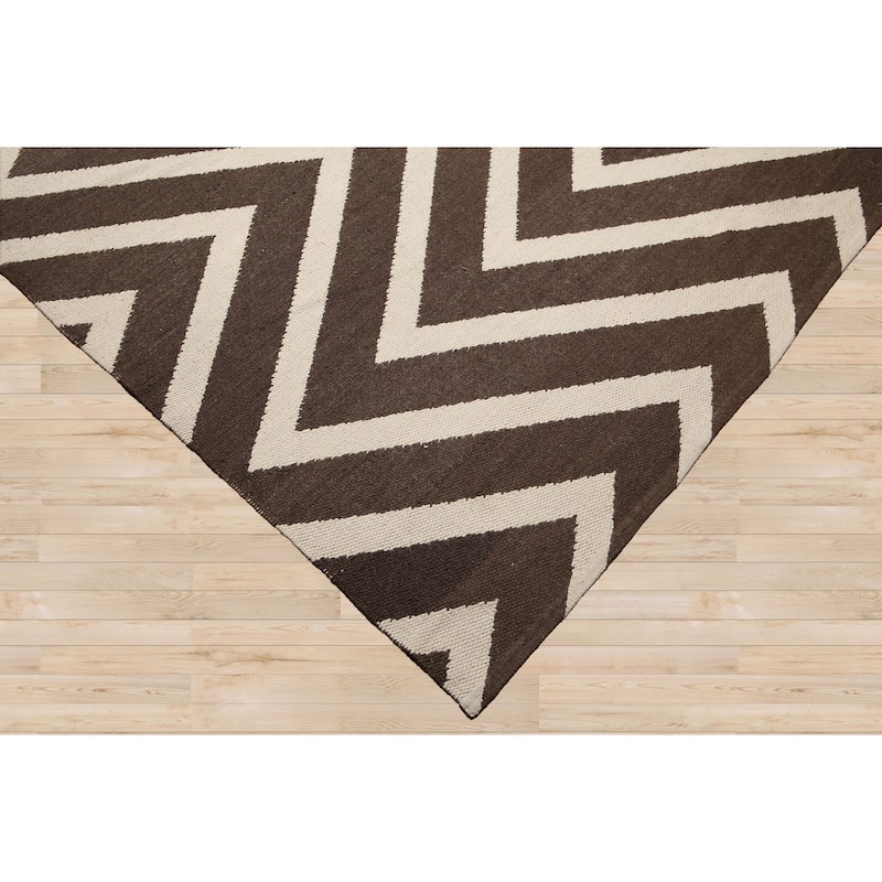 Hand Knotted Beige Kilim 100% Wool Traditional Oriental Area Rug - 8' x 10'