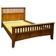 preview thumbnail 2 of 0, Mission Style Quarter Sawn Oak Bed With Slats - Michael's Cherry