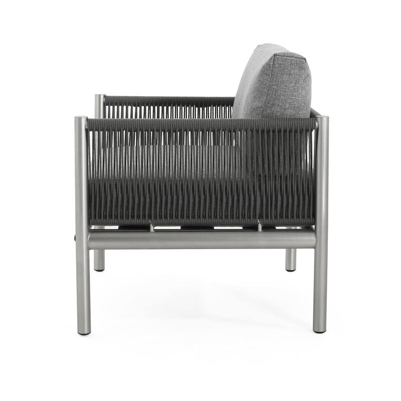 Brickell Outdoor Patio Club Chairs with Cushions by Christopher Knight Home