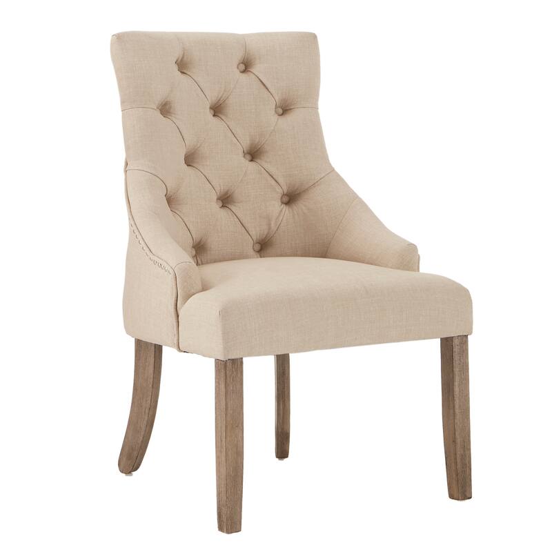Kimpton Linen Tufted Dining Chair (Set of 2) by iNSPIRE Q Artisan