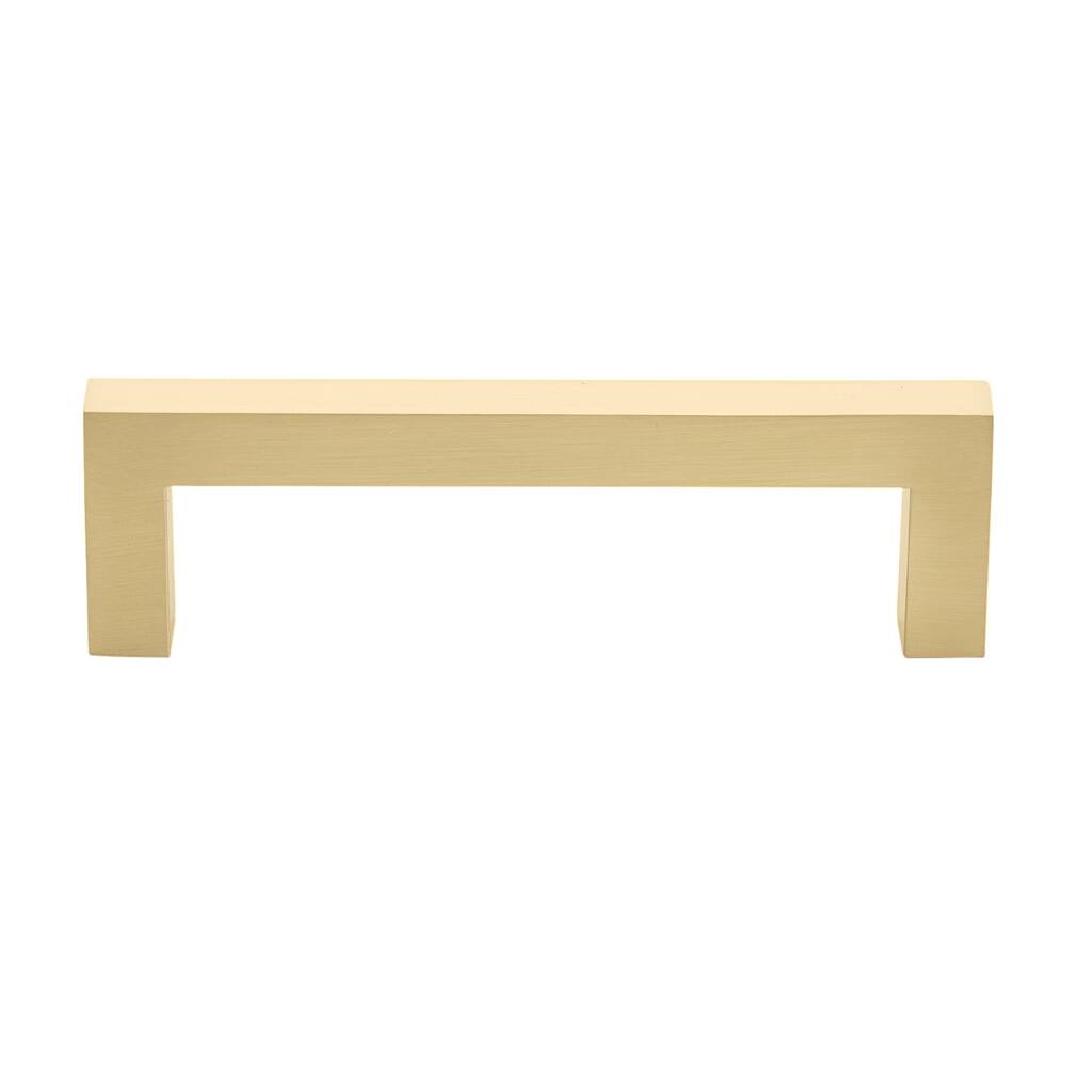 GlideRite 3.75 Inch Center to Center Solid Square Bar Pull Champagne Gold - 21683-96-CHPG