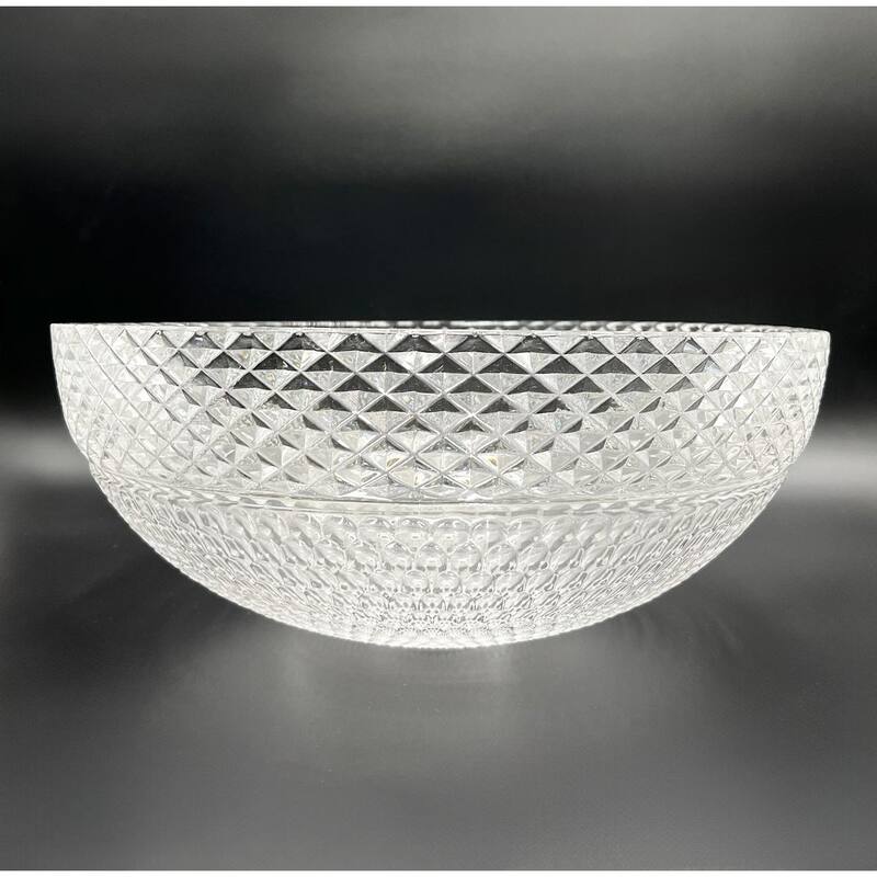 Jewel 16" & 14" Round Bowl Glass Crystal Bathroom Vessel Sink