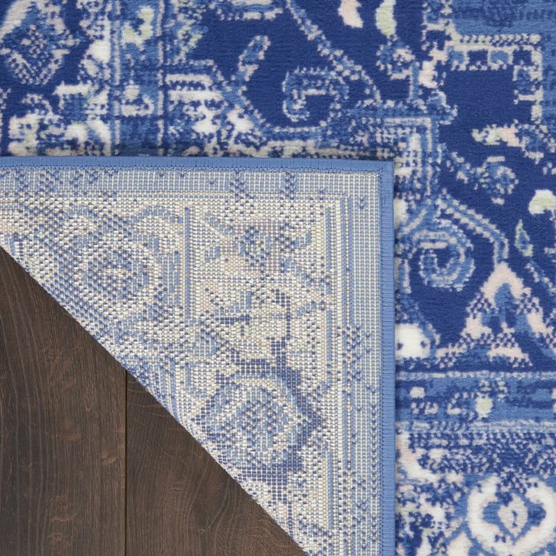 Forip Power Loomed Abstract Floral Stain Resistant Area Rug By HomeRoots - 72' X '24' X '0.39