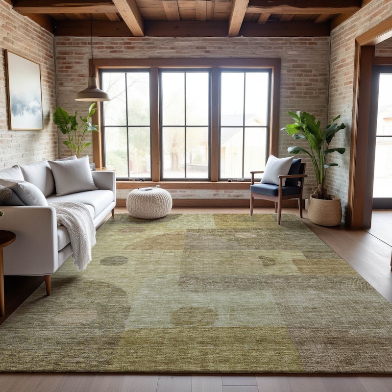 Premium Washable Super Soft Modern Retro Mayfield Rug - Beige - 2'6" x 3'10"