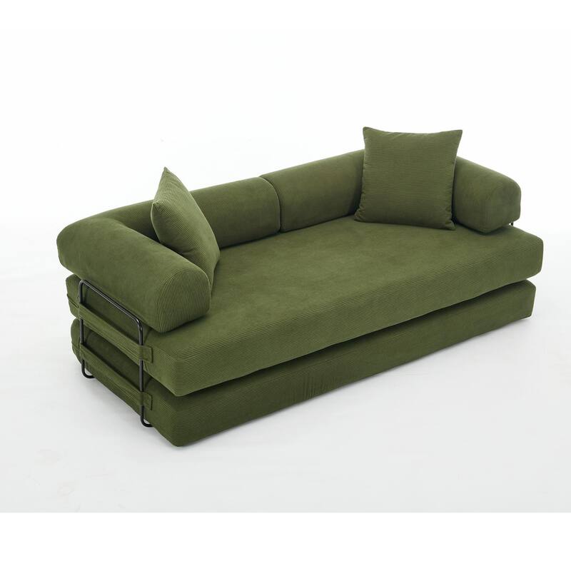 Folding Convertible Sleeper Sofa Bed with Modular Design for Living Room or Guest Room