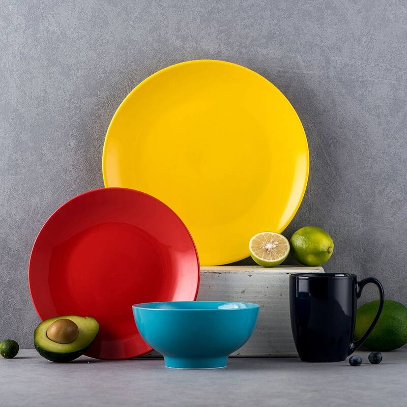 LOVECASA 16-Piece Porcelain Dinnerware Set (Service for 4)
