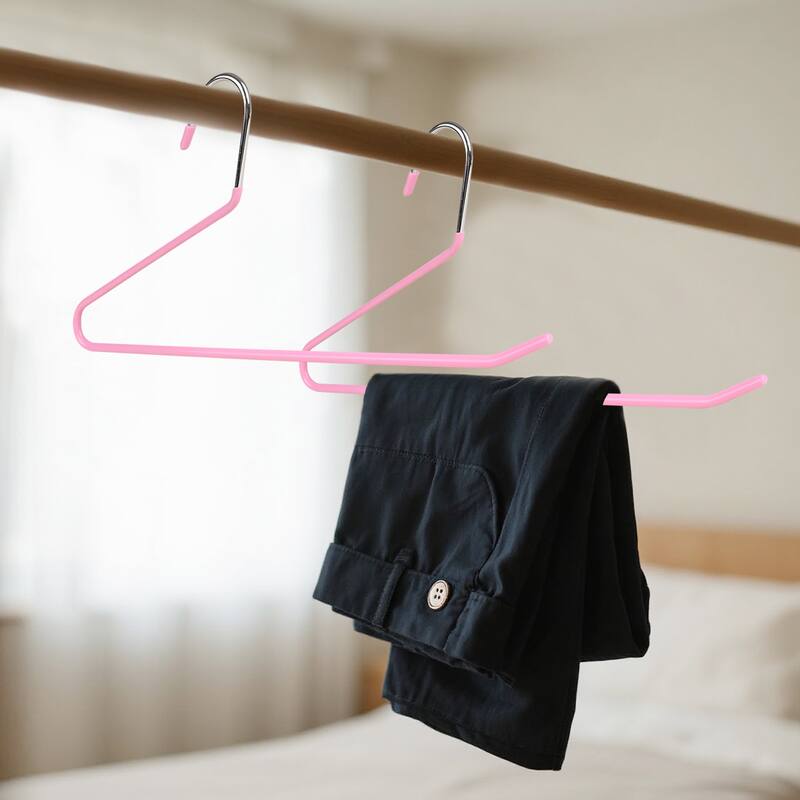 BP4U Open-Ended Metal Pants Hangers, Steel Towel & Scarf Hangers for Jeans, Trousers, Dresses & Bath Towels