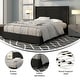 preview thumbnail 3 of 93, Tufted Upholstered Nailhead Trim Platform Bed