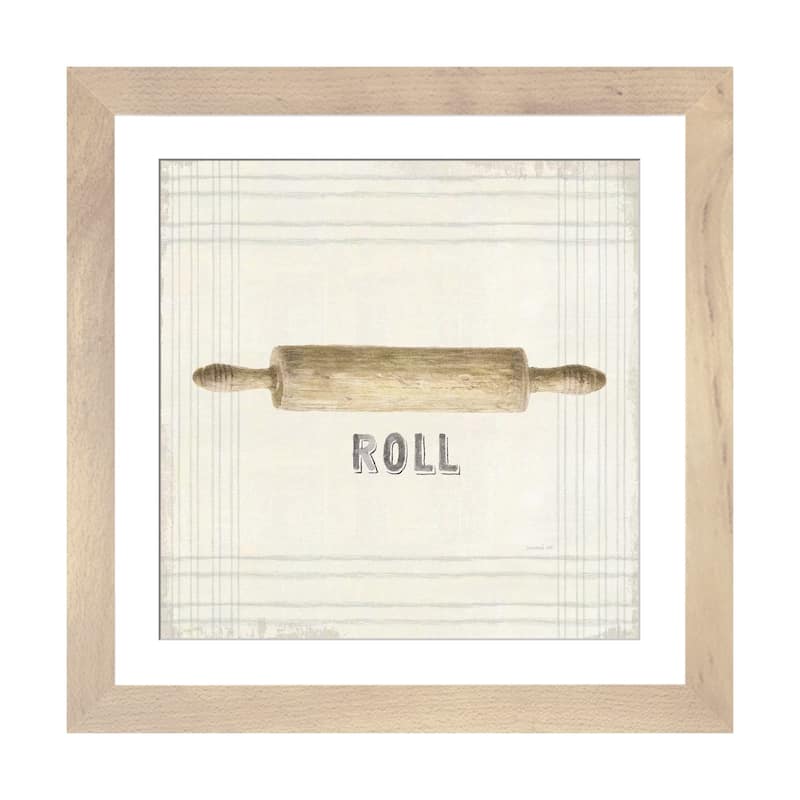 iCanvas "Floursack Kitchen Sign II Neutral Sq" by Danhui Nai - Natural - 24x24x1