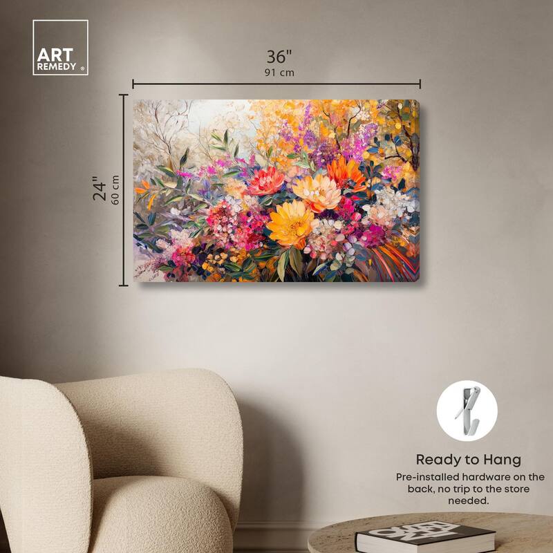 Golden Hour Garden Canvas by Art Remedy, Gallery Wrapped
