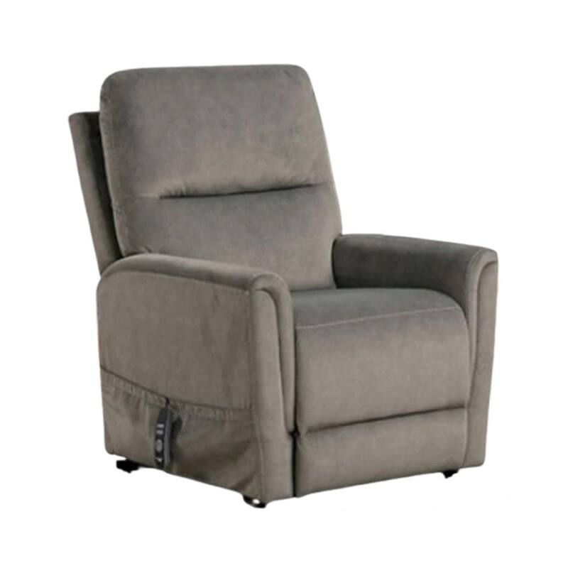 Power Lift Chair with Heat and Massage, Gray Fabric Padded, USB Port