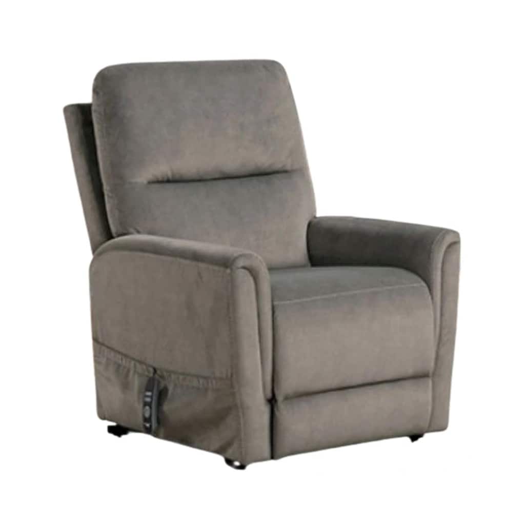 Power Lift Chair with Heat and Massage, Gray Fabric Padded, USB Port