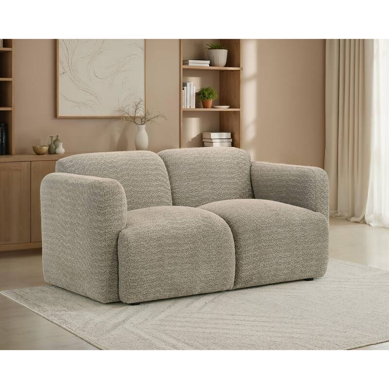Dorset Fabric Upholstered Round Track Arm Loveseat - 60.25" x 36.75" x 29.25"