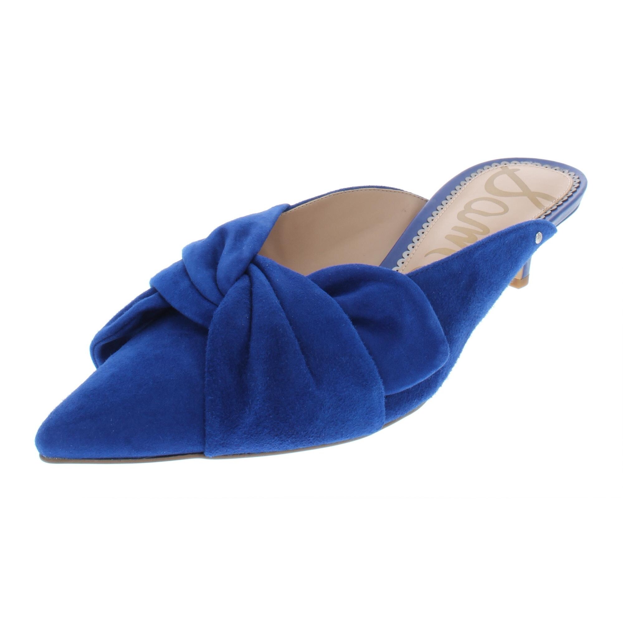 sam edelman blue suede heels