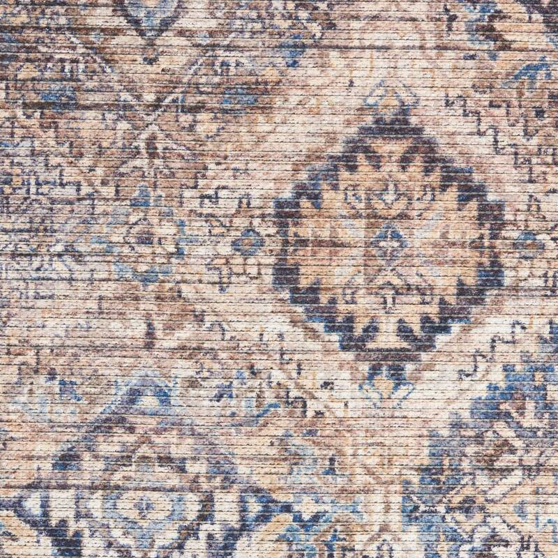 New Concept Washables Machine Washable Flatwoven Boho Medallion Area Rug