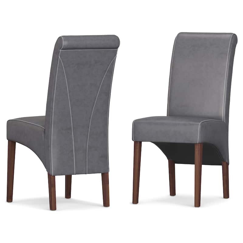 WYNDENHALL Franklin Transitional Deluxe Parson Dining Chair (Set of 2) - 17.7"w x 19.7"d x 40.2"h