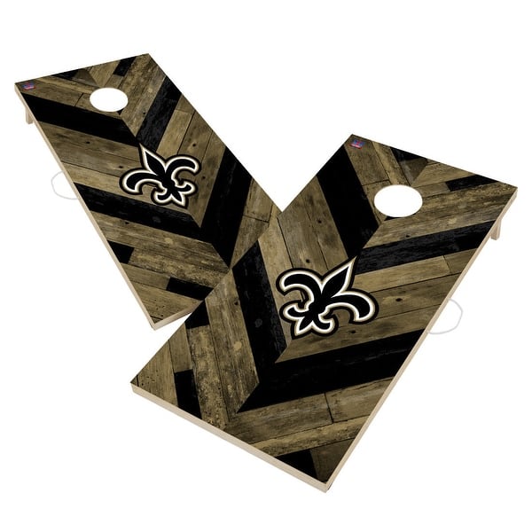 slide 2 of 6, New Orleans Saints NFL Cornhole Board Set 16 Years and Up