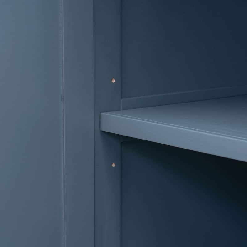 Large Storage Buffet with Adjustable Shelves and Metal Handles