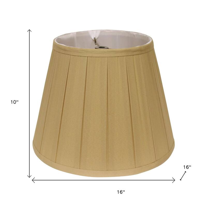 HomeRoots Camel Shantung Silk Empire Lamp Shade - 16