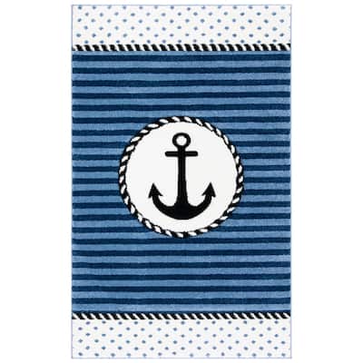 SAFAVIEH Carousel Kids Aftina Nautical Anchor Rug