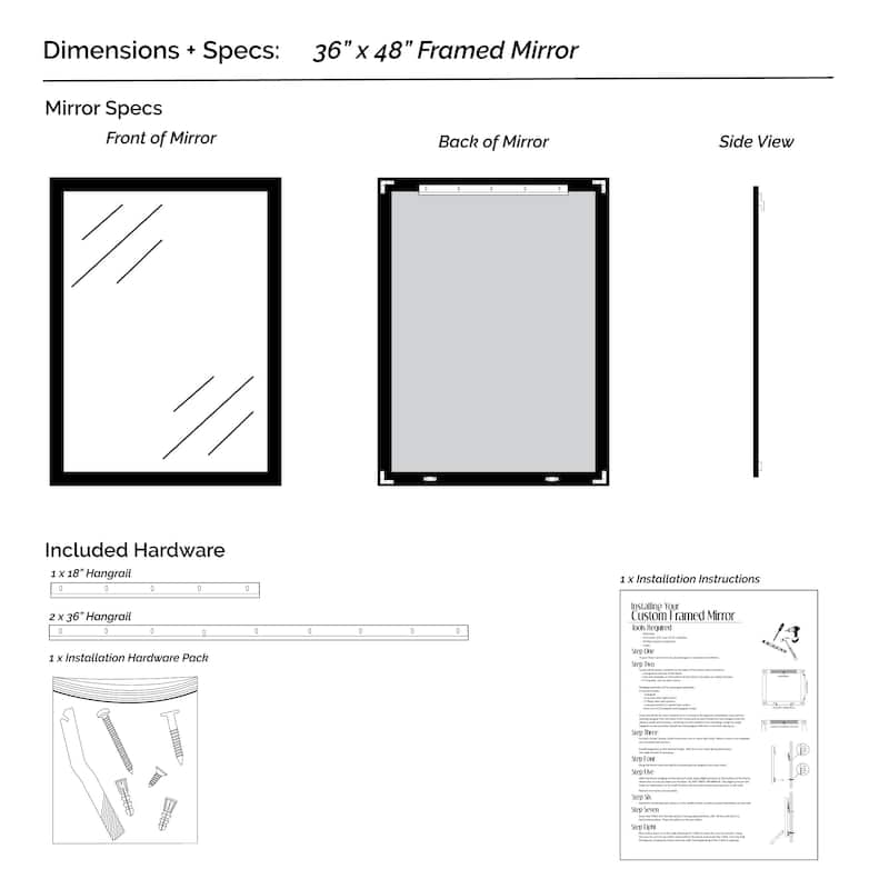 Morgan White Framed Vanity Mirror