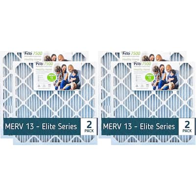 Filti 7500 20x5x25 Inch Pleated Home HVAC Furnace MERV 13 Air Filter (4 Pack) - 20 x 25 x 5