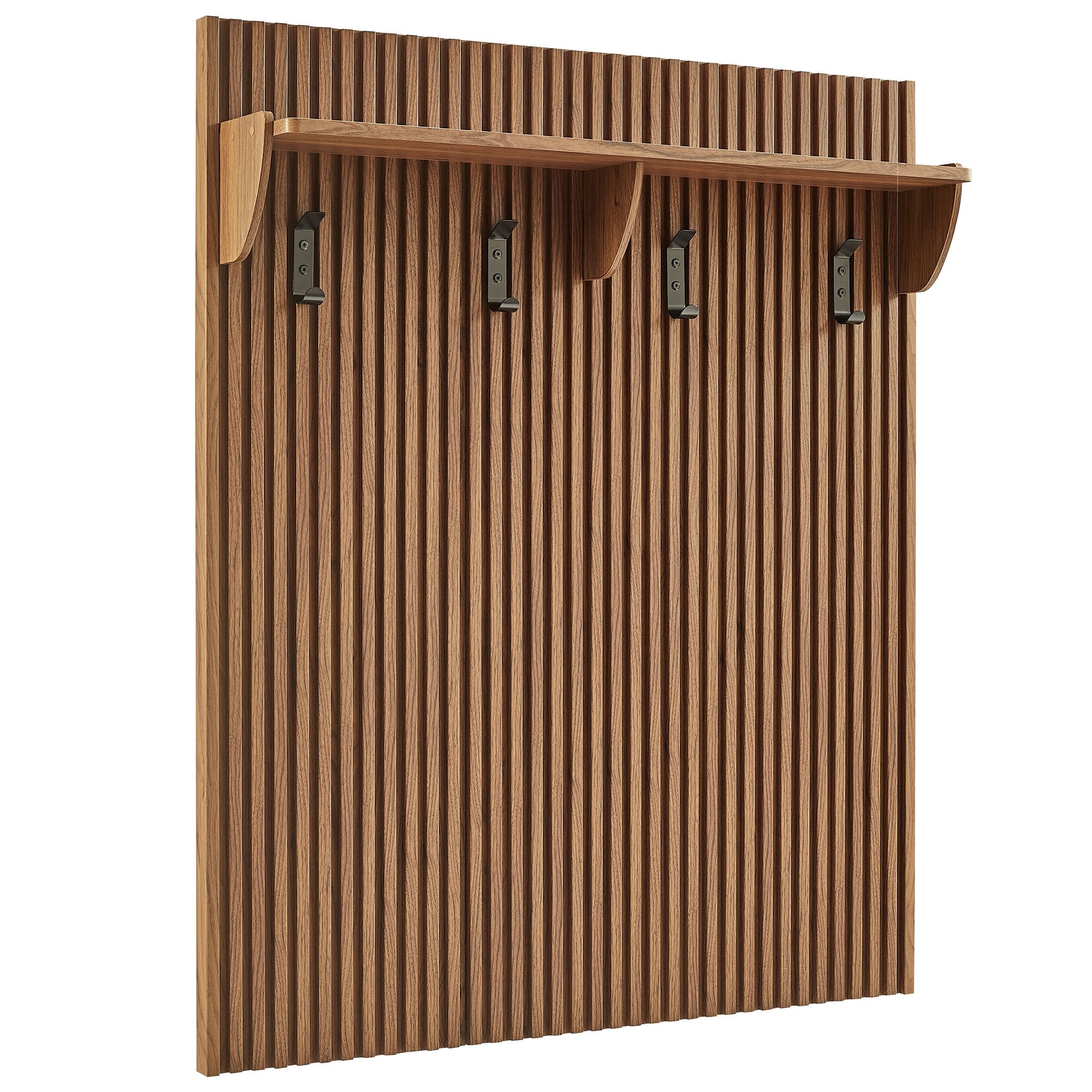 Render Fluted 3-in-1 Hall Tree With Storage Bench and Coat Rack