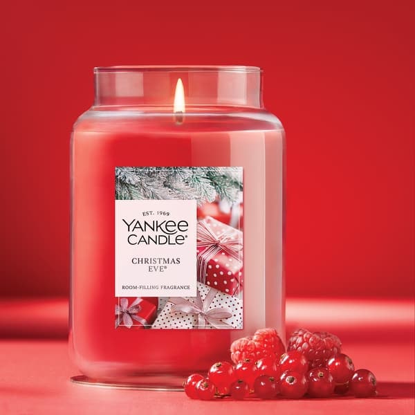 Yankee Candle Large Jar Candle, Christmas Wreath - 22 oz for sale online Yankee Candle Large Jar Candle, Christmas Wreath - 22 oz for sale online